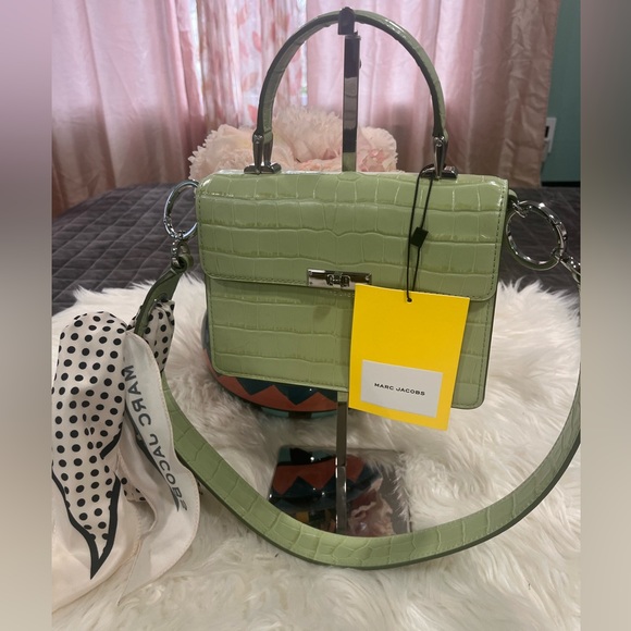 Marc Jacobs Croc embossed mini top handle bag NWT - Picture 2 of 10